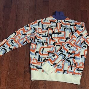 Prada Turtleneck Sweater - Blue, Orange, Black, White
